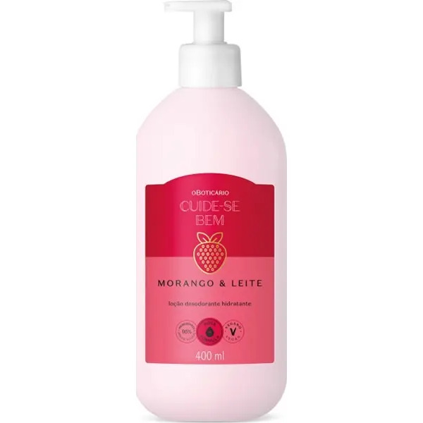 Hidratante Cuide-se Bem Morango E Leite 400ml O Boticário