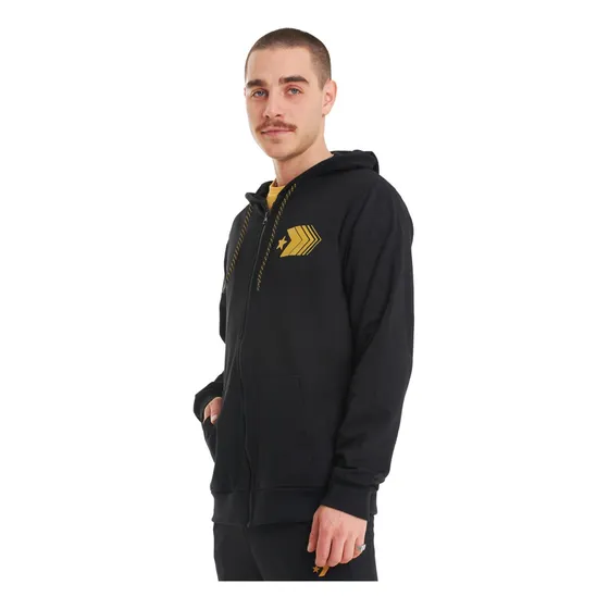 Campera Para Hombre Con Capucha Y Bolsillo Negra De Converse