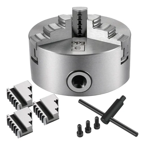 Placa Para Torno 100mm 3 Castanhas Interna Externa Universal