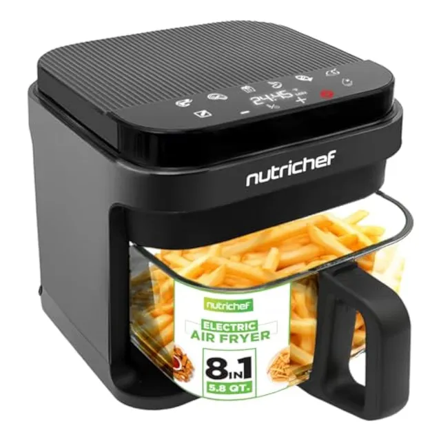 Nutrichef - Freidora De Aire De 5.8 Cuartos De