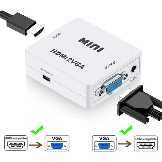 Convertidor De Vga A Hdmi, Adaptador 