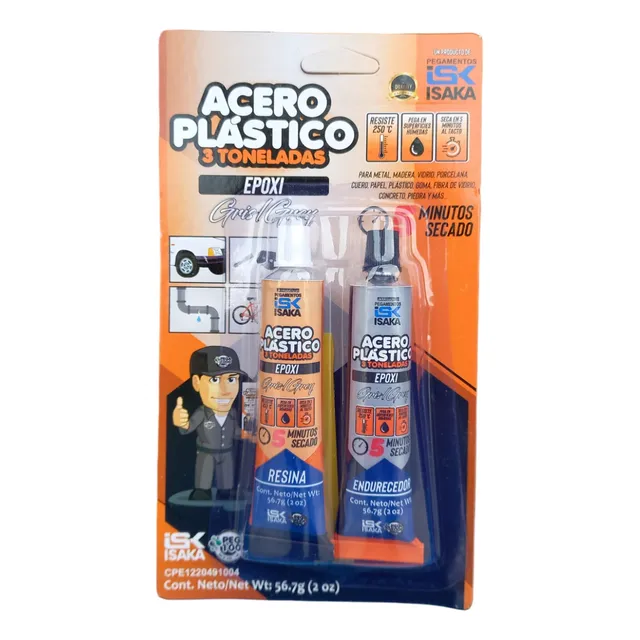 Acero Plastico 3tonelada Pegamento Con Secado Rápido Epoxi