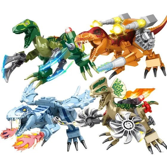Dinosaurio Robots X 4 Juguete Armable Armatodo Construcción