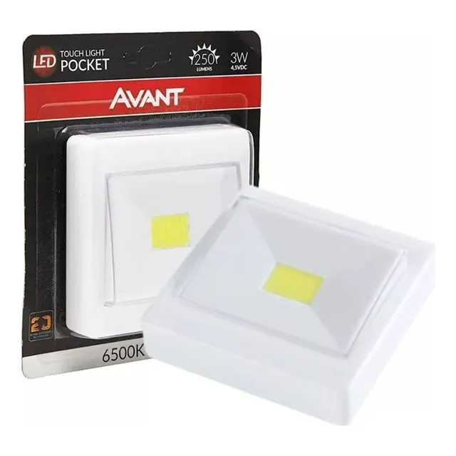 Luminária Luz Noturna Led 3w Branco Frio 3 Pilhas - Avant
