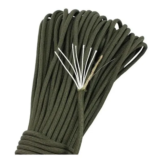 Paracord 5 Metros Fuego Pesca Cuerda 550 Tipo 3 Made In Usa Color Verde Oliva