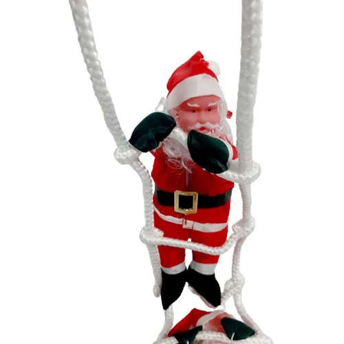 Papai Noel Subindo Escadas 3 Bonecos  Decoração Natal