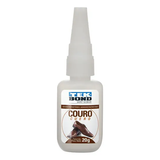Cola Tenis Borracha Couro Tekbond Bico Anti Entupimento 20g Cor Transparente