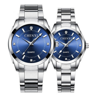 Reloj Chenxi De Cuarzo Inoxidable Simple Para Parejas, 2 Pie Reloj Chenxi De Cuarzo Inoxidable Simple Para Parejas, 2 Pie