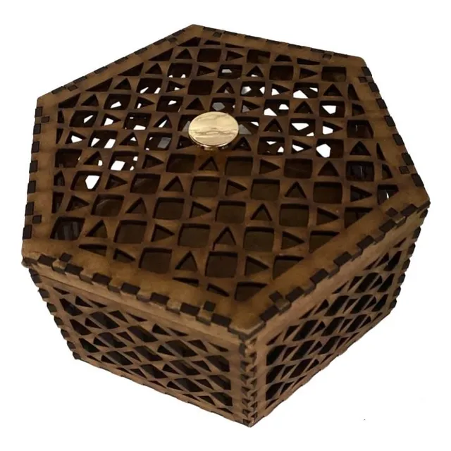 Caja Servilletero Joyero Hexagonal Decorativa