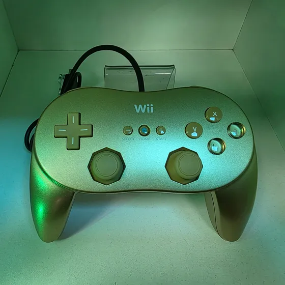 Nintendo Wii Pro Controller Dourado Original