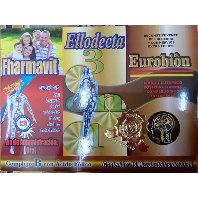 Ampolletas Ingeribles, Bedoyecta, Pharmaton Neurobion,3 En 1