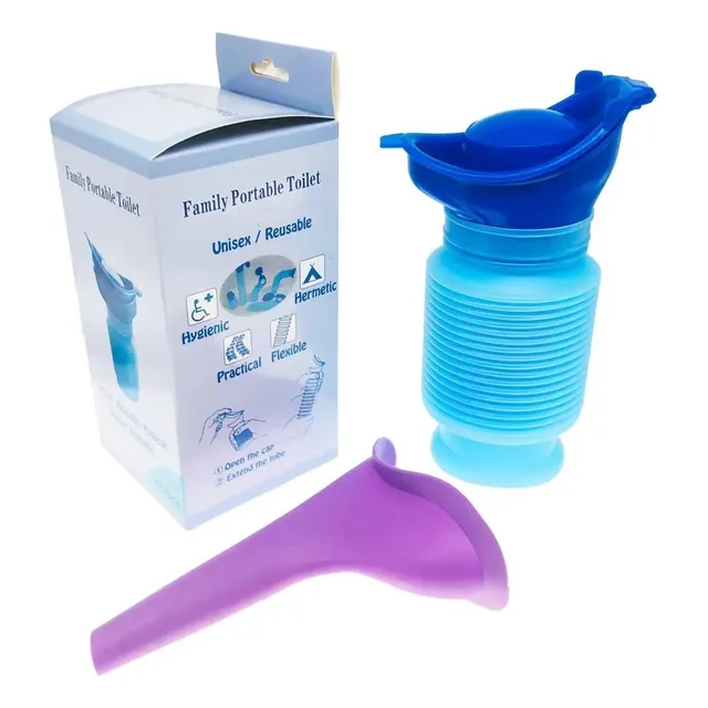 Orinal Portatil Niños Mujeres Hombres 750ml Retractil Viajes