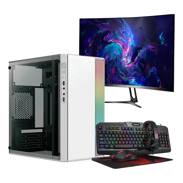 Kit Pc Gamer + Monitor 23 Ryzen 7 5700g 32gb 1tb Ssd C/wifi