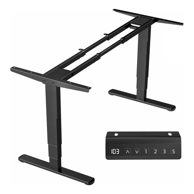 Soporte Eléctrico Ergonómico Para Escritorio Ajustable Negro