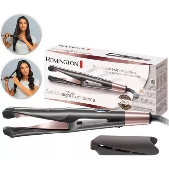 Plancha Ondulador Remington Curl & Straight Risadora