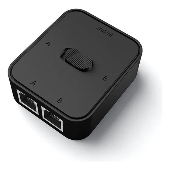 Switch De Rede Rj45 Lan Cat6 De 2 Portas, Seletor De 1000 Mb