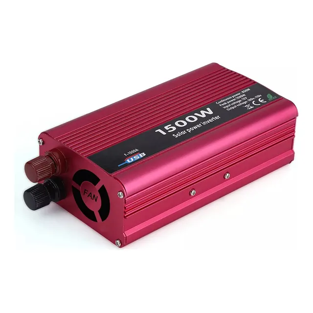Inversor De Corriente Coche Automóvil 1500w Dc 12v A Ac 110v
