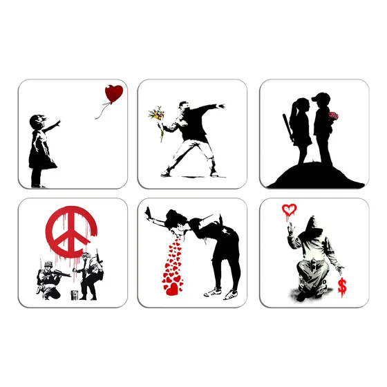 Posavaso Banksy Novedoso Bebida Regalo Para Hombr Casa