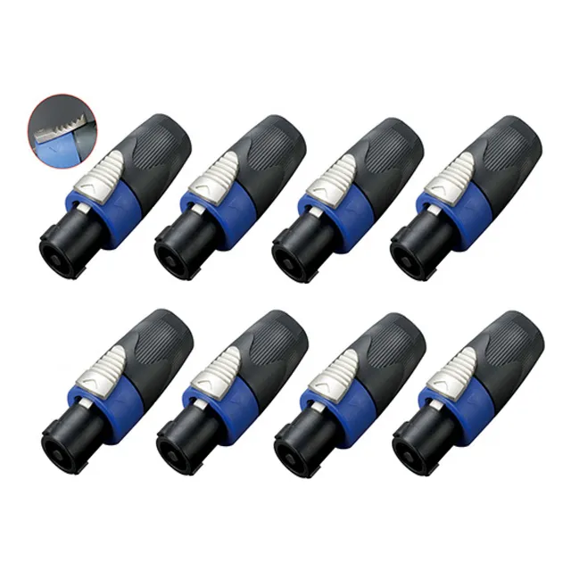 Paquete De 8 Conector Venetty Speakon Buena Calidad ( Nl4 )