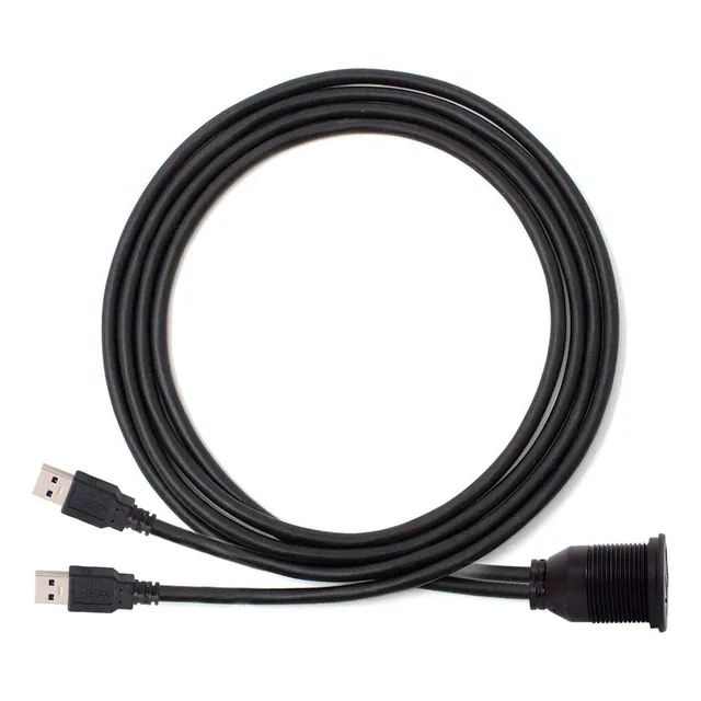 Xiwai 1m Impermeable Doble Usb 3,0 Extensión Aux Montaje De