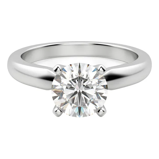 Anillo Compromiso Diamante Cultivado Igi 1.10 Ct F Vs1 Ideal