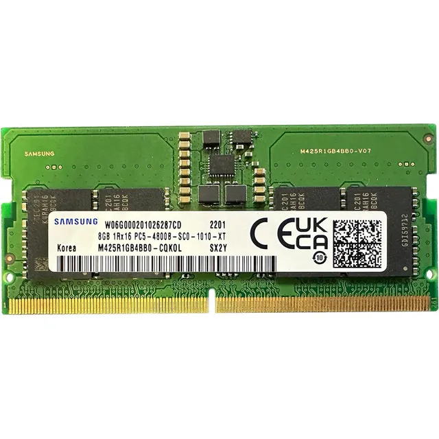 Memoria RAM LAPTOP MEMORY color verde 8GB 1 Samsung M425R1GB4BB0-CQK