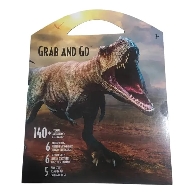 Libro De Actividades Sticker Dinosaurio Infantil Portatil