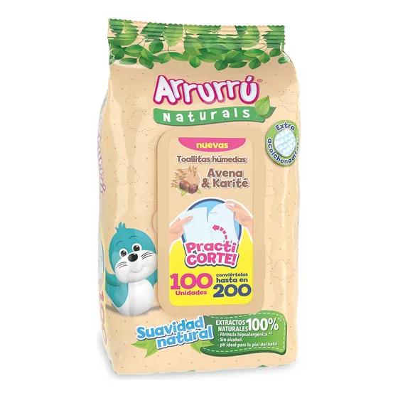 Precio Especial Toallas Arrurru Avena Karite X 100und