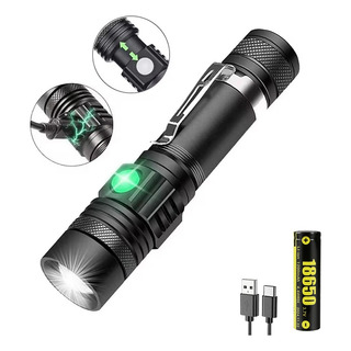 Mini Lanterna Led, Carregamento Usb, Zoom Telescópico, Luz D Mini Lanterna Led, Carregamento Usb, Zoom Telescópico, Luz D