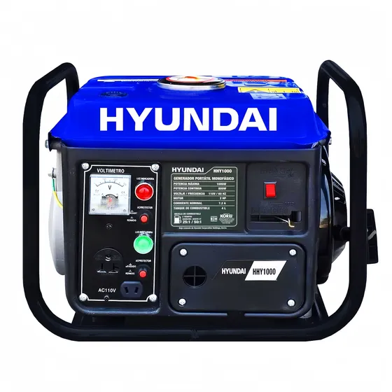 Generador Portátil Hyundai Hhy1000 1000w Monofásico 2hp