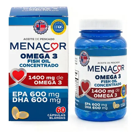 Omega 3 Framingham Pharma Menacor en cápsula Sin sabor de 60 un
