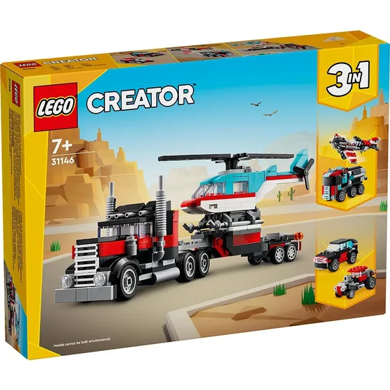 Lego Creator Camión Plataforma Con Helicóptero Cantidad de piezas 270