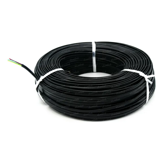 100 Metros Cable Telefonico Plano 4 Hilos Negro (2 Pares)