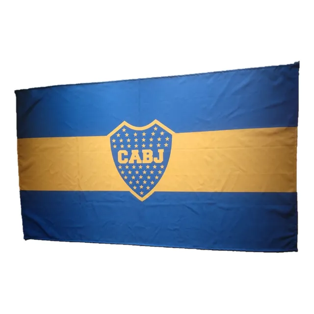 Bandera Boca Jrs  2 X 1,50 Reforzada C/tiras C/escudo