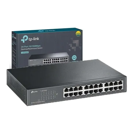Switch Desktop 24 Portas 10/100mbps Fast Tp-link Tl-sf1024d