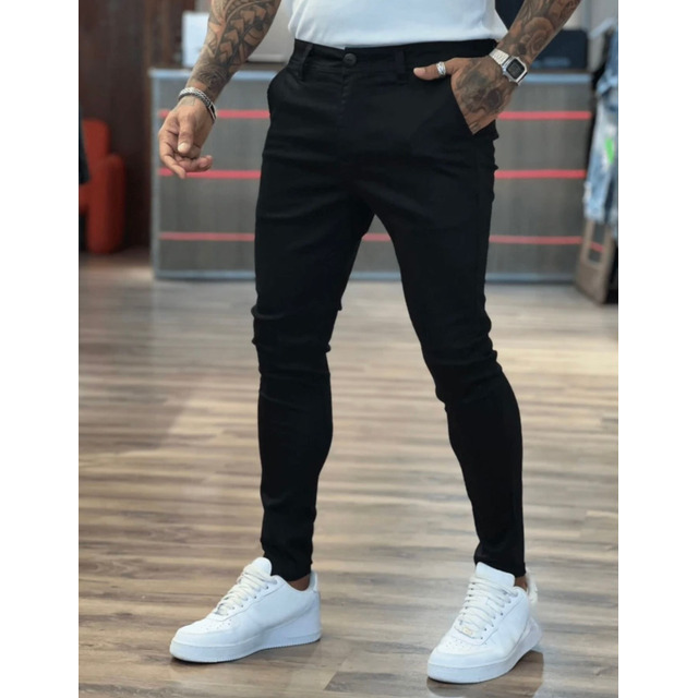 Calça Sarja Masculino Alfaiataria Bolso Faca/embutido Lycra Calça Sarja Masculino Alfaiataria Bolso Faca/embutido Lycra
