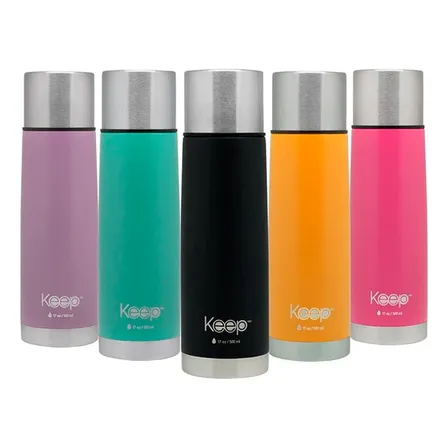 Termo Bala 500ml Keep Acero Inoxidable Pico Cebador Colores Color Turquesa