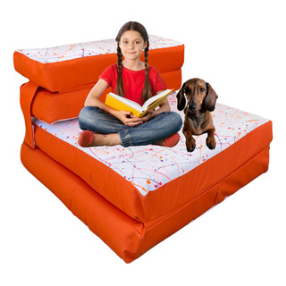 Sofá Cama Mini Puff Infantil Para Niños Lavable Niño Cómodo Sofá Cama Mini Puff Infantil Para Niños Lavable Niño Cómodo