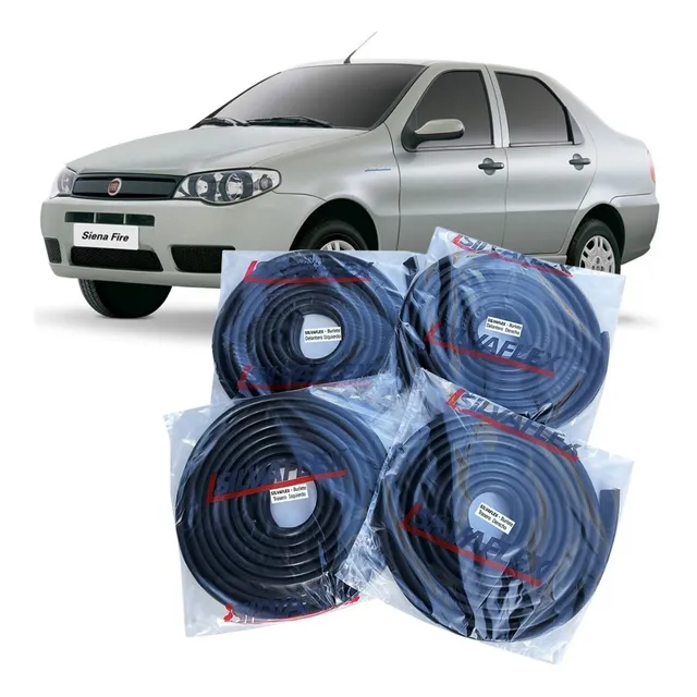 Combo 4 Burletes Puertas Fiat Siena Fire 2005/2014 Silvaflex