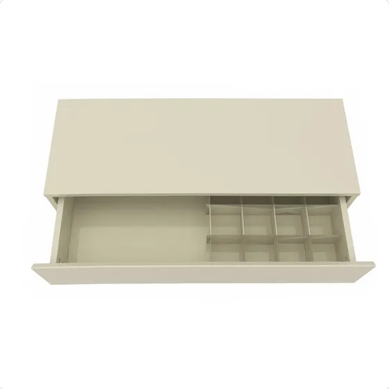 Nicho Rack Suspenso Quarto Com Gaveta Jet 80 Cm Off White