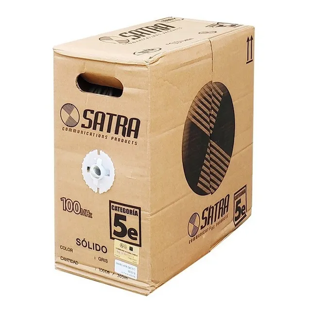 Rollo De Cable Satra Cat5e 305 Metros Puro Cobre Interiores
