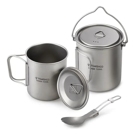 Tomshoo Taza De Titanio Para Acampar Al Aire Última Interven