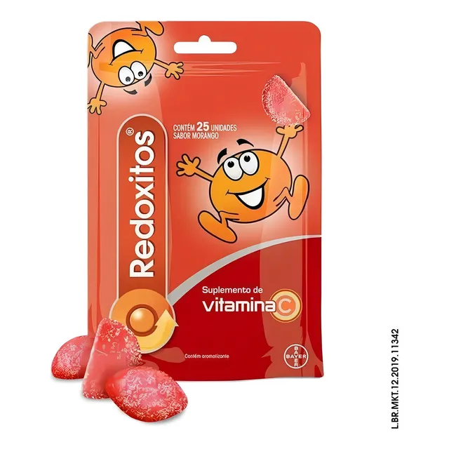 25 gomitas con vitamina C Redoxitos sabor fresa