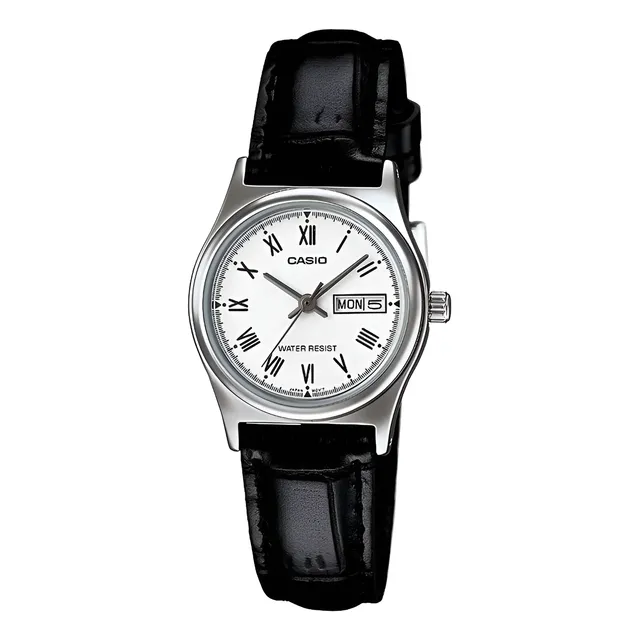 Reloj Casio Dama Calendario Malla Cuero Ltp-v006l Garantía 