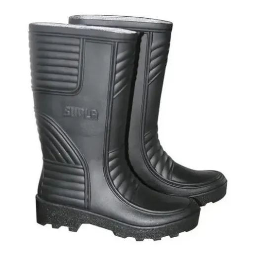 Bota De Pvc Caña Larga Con Puntera Mayor Y Detal Gu.