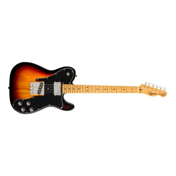 Guitarra elétrica Squier by Fender Classic Vibe '70s Telecaster Custom de choupo 3-color sunburst poliuretano brilhante com diapasão de bordo