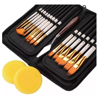 Set 15 Pinceles Acuarela Acrílico Arte Sinteticos Pintura Set 15 Pinceles Acuarela Acrílico Arte Sinteticos Pintura