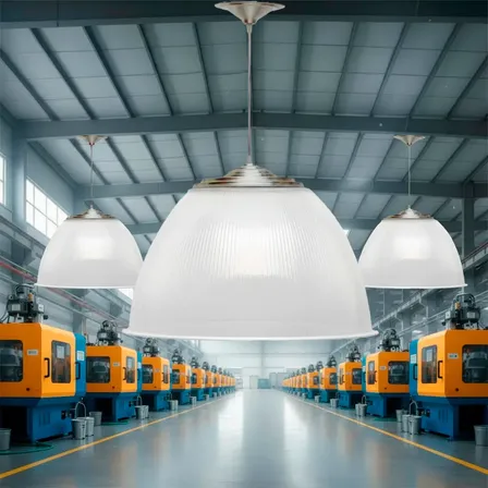 Kit 40 Pendente 22 Galpão Industrial Canopla Alumínio 55cm 110v 220v (bivolt) Cristal