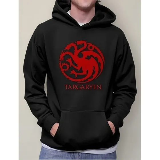 Blusa  Moletom Canguru Game Of Thrones Targaryen
