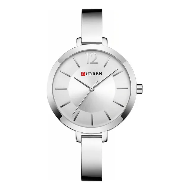 Reloj Femenino Curren 9012 Brazalete Fino Elegante De Acero